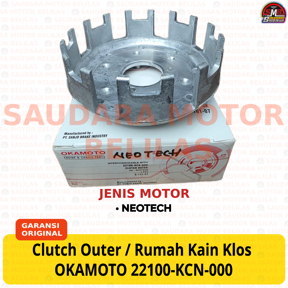 Rumah Kampas Kopling OKAMOTO NEOTECH 22100-KCN-000 Clutch Outer Rantang Kain Klos 100% ASLI ORIGINAL