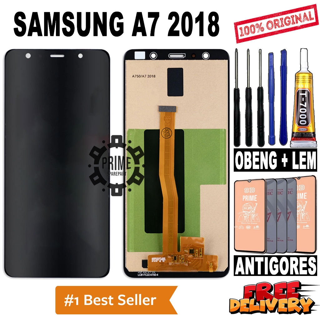 LCD TOUCHSCREEN SAMSUNG A7 2018 ORIGINAL OEM LCD SAMSUNG A7 2018 FULLSET