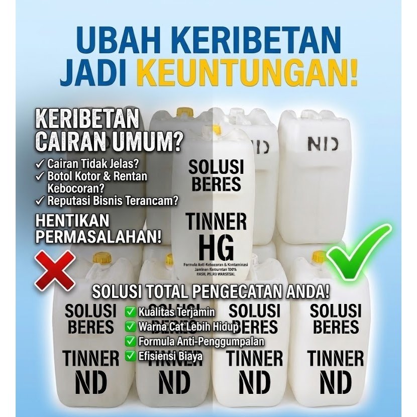 Thiner ND dan HG 20 Liter / Thinner ND / Thinner Cat / Thinner HG