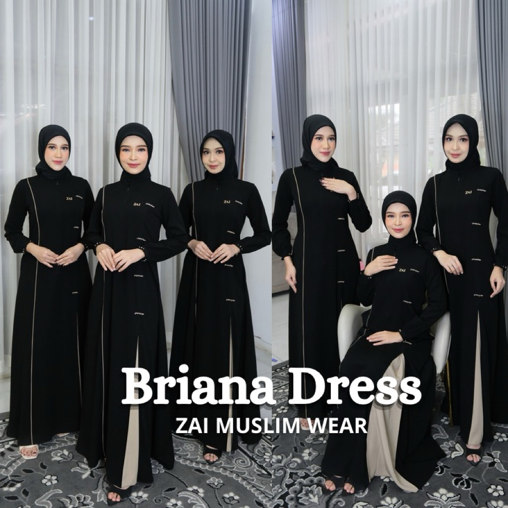 Zai Muslim Wear - Briana Dress - Gamis Mewah Elegan - Dress Mewah Elegan - Gamis Lebaran 2026