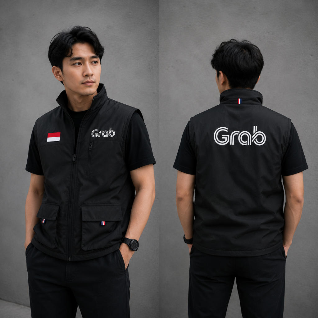 TERMURAH  Rompi Outdoor Pria Ojol GRAB, Rompi tactical Kasual Ojol Grab, Rompi Pria Grab