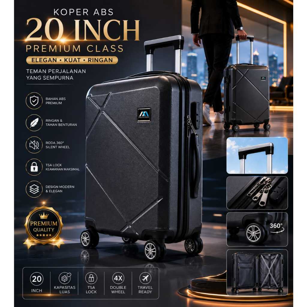 KOPER 20 INCH POLO GENEVA 023 KOPER KABIN KOPER FIBER KOPER MURAH KOPER HARDCASE TIDAK MUDAH PECAH 2