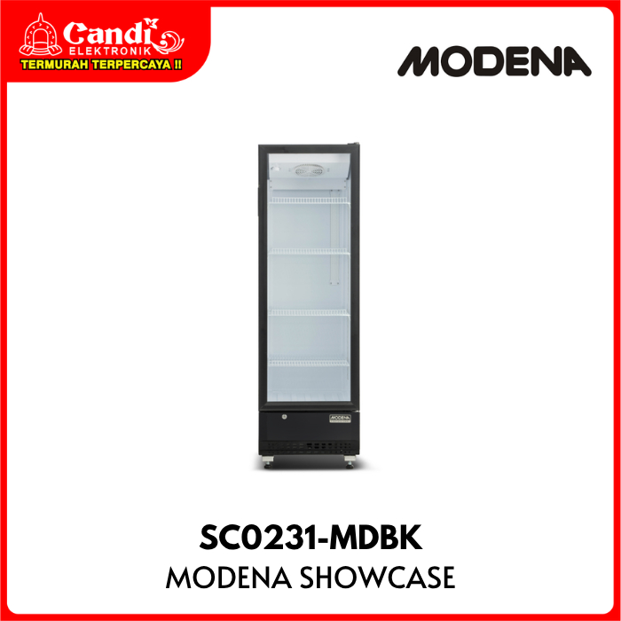 MODENA Showcase 230 Liter Air Cooling 4 Rak  No Frost SC0231-MDBK