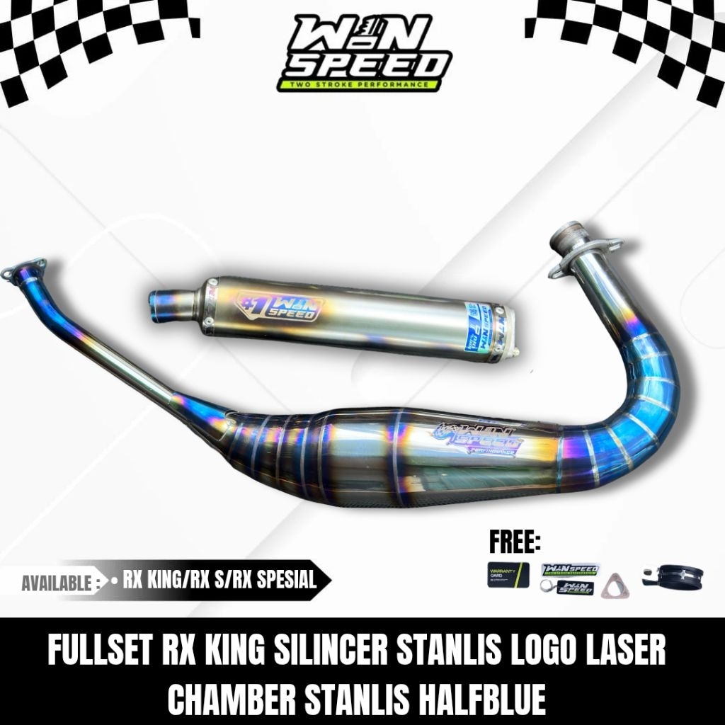 Silincer stainless logo laser Chamber STANLIS Halfblue Kolong pdk RXKING/RXZ original WINSPEED