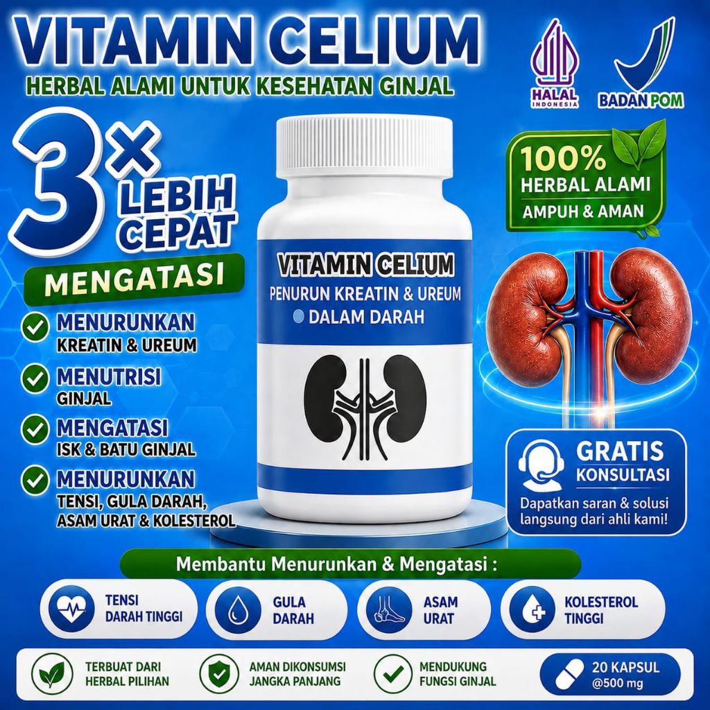 VITAMIN CELIUM Vitamin Detox Untuk Ginjal Nutrisi Ginjal Membantu Meningkatkan Fungsi Ginjal Menurun