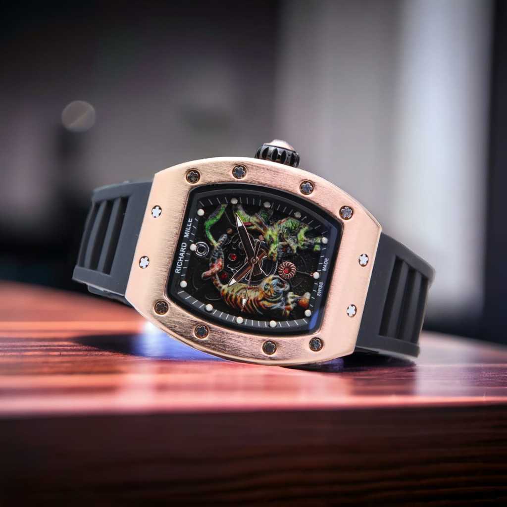 Jam Tangan Pria Wanita Cowok Cewek Woman Man Ladies Gentleman Unisex Analog Stainless Steel Rich4rd 