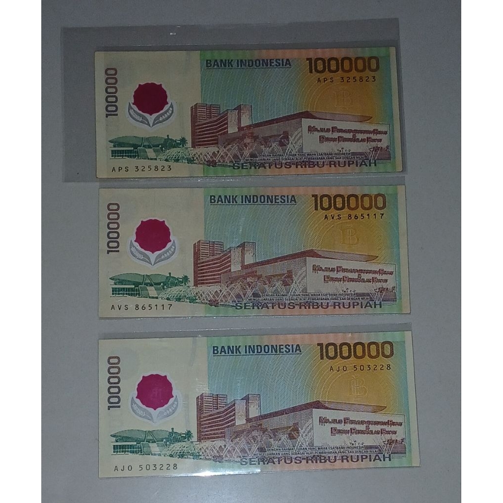 Uang Kuno Indonesia Rp 100000 Polymer