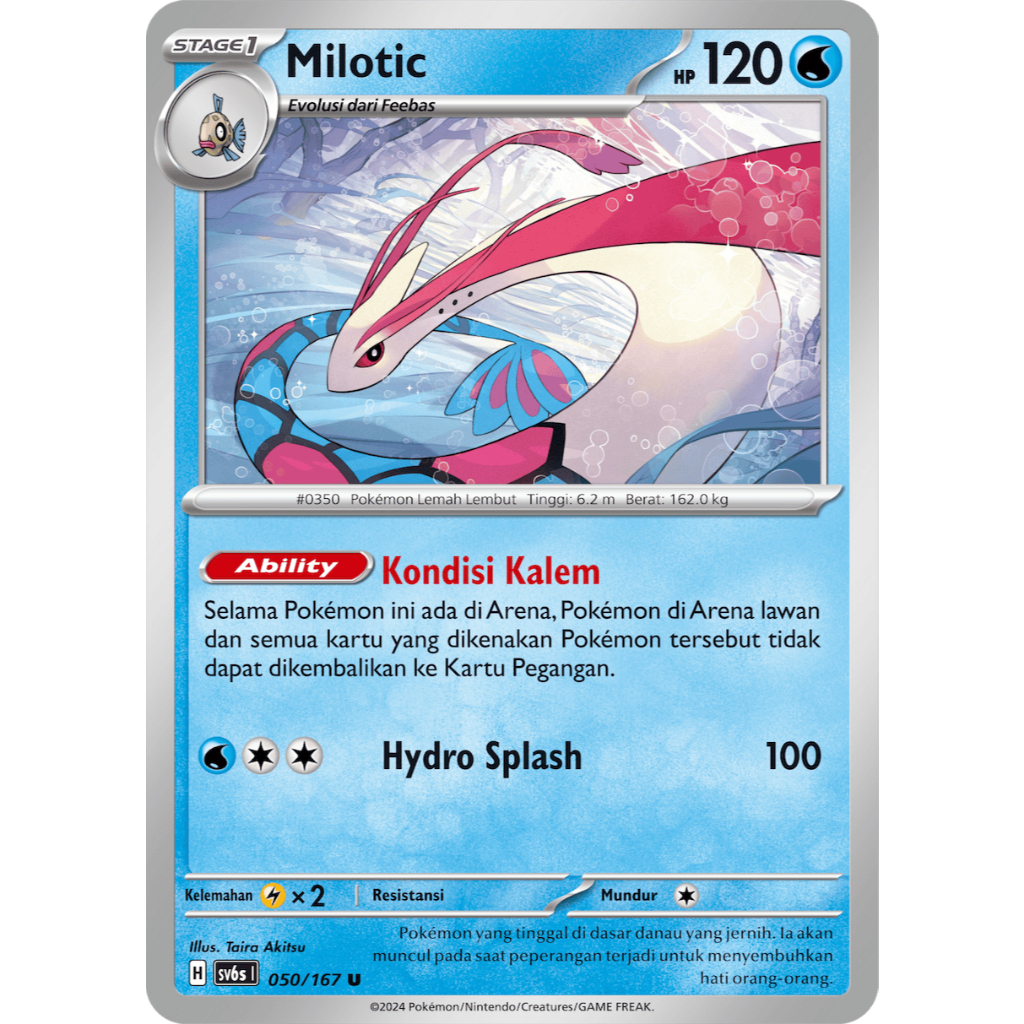 Pokemon Milotic TCG Kartu Bulk Common