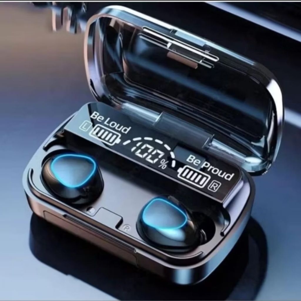 Headset Bluetooth TWS M10 gaming earphone led display