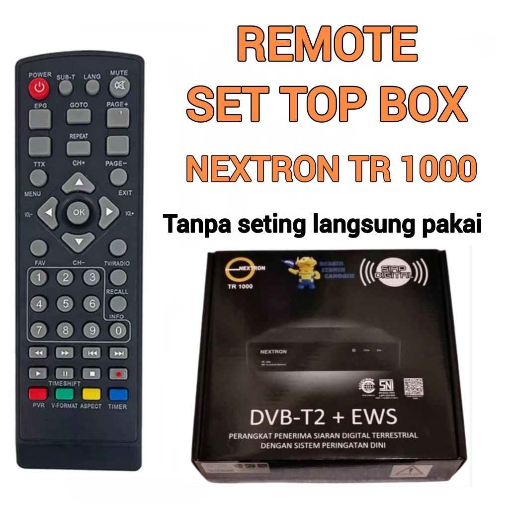 REMOTE SET TOP BOX NEXTRON TR-1000 TR1000 DI JAMIN PASTI COCOK