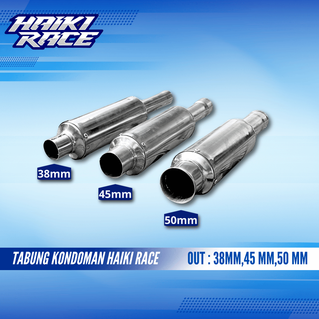 Tabung Kondoman Haiki Race Exhaust Silencer 38mm 45mm 50mm