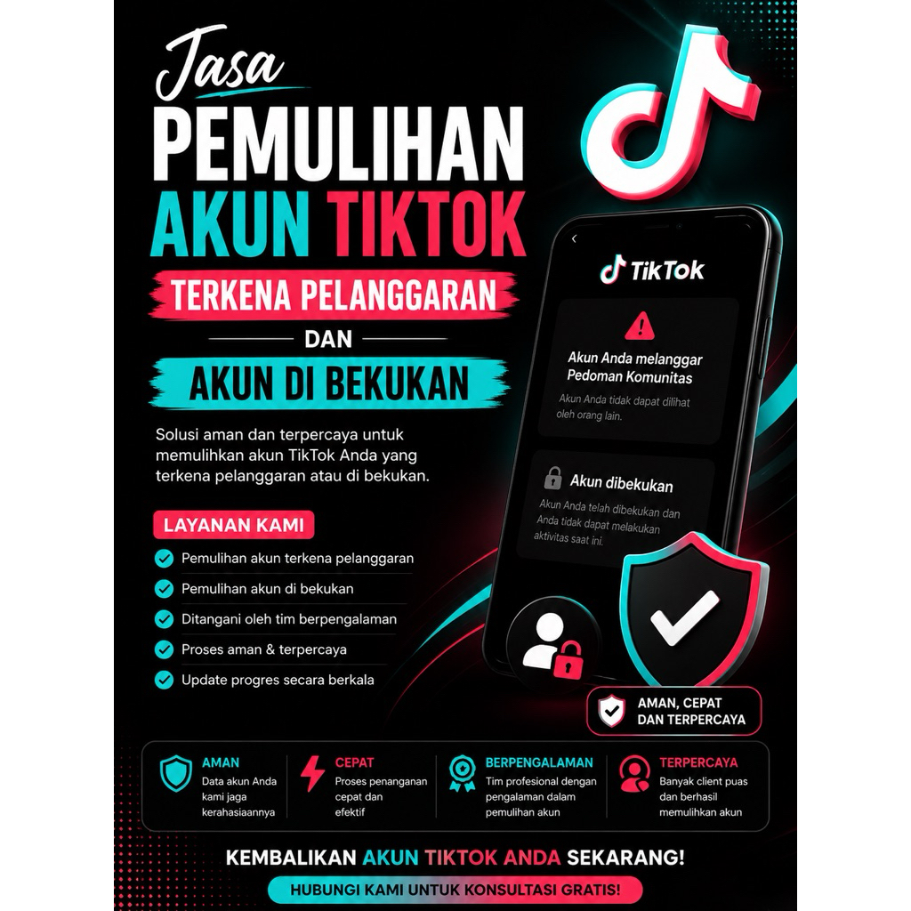 jasa pemulihan akun tiktok