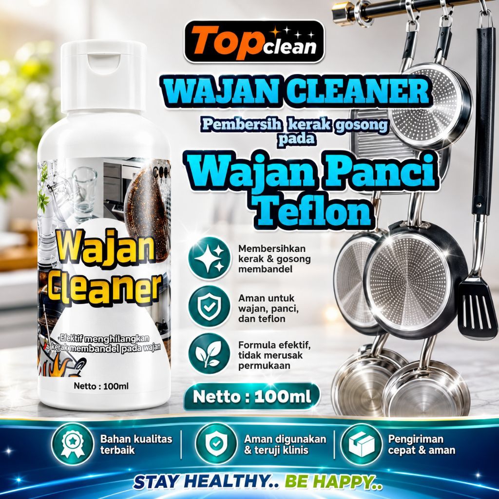 WAJAN CLEANER cairan pembersih kerak gosong pada wajan panci dan teflon