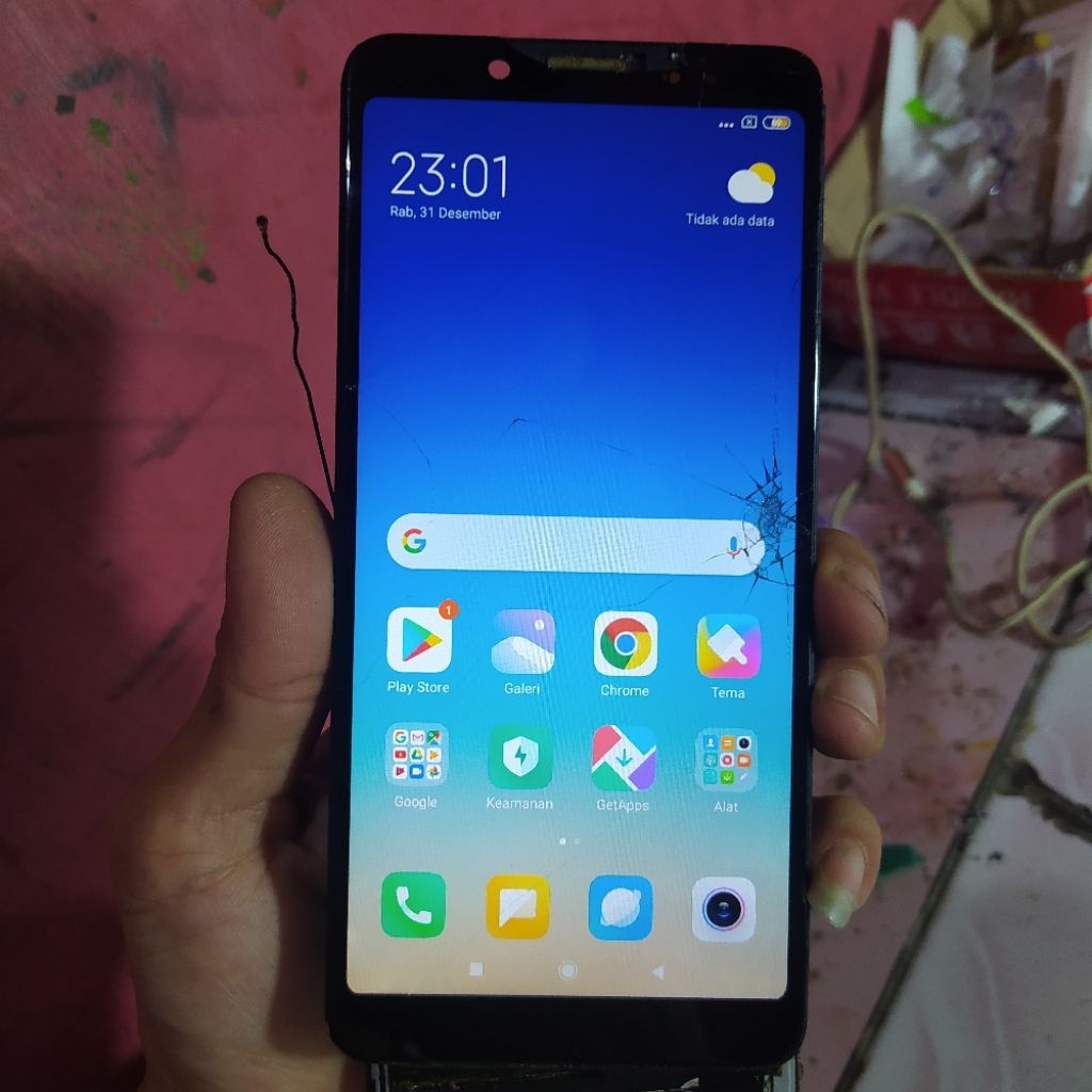 lcd frame redmi note 5 note 5 pro copotan retak normal