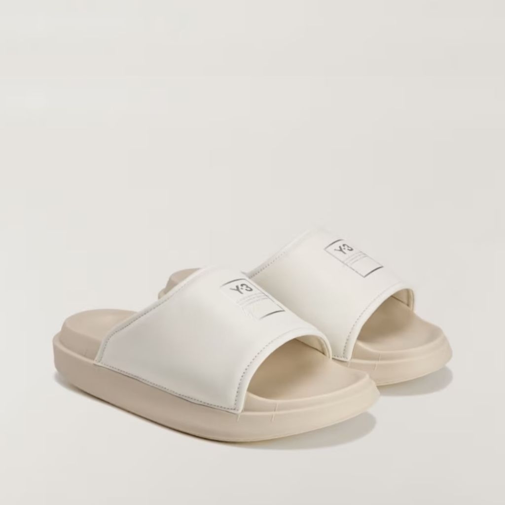ADIDAS Y-3 SLIDE SANDALS OFF-WHITE ALUMINA - UNISEX SANDAL ORIGINAL