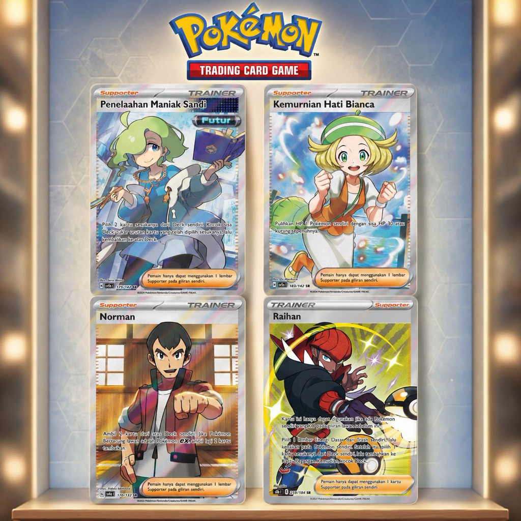 POKEMON TCG TRAINERS BIANCA RAIHAN NORMAN MANIAK SANDI SR