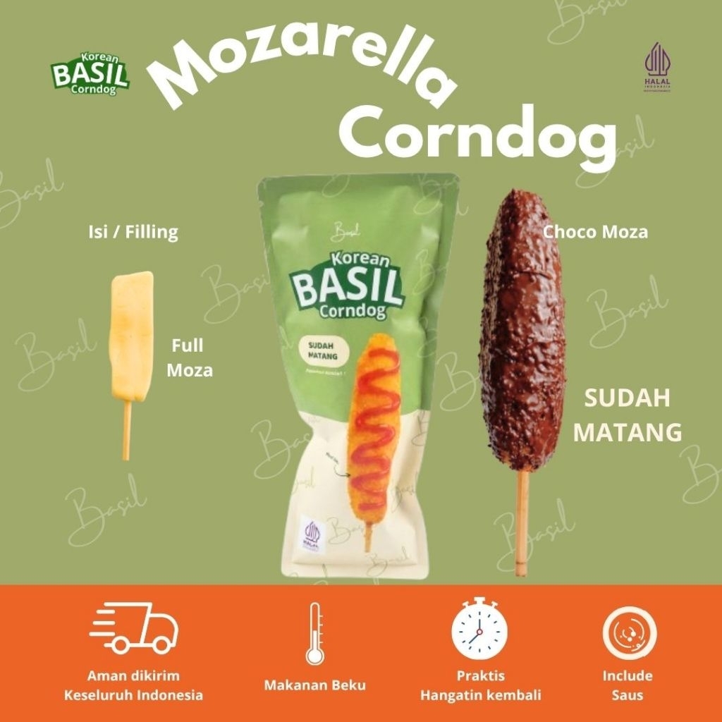 Corndog Mozarella BASIL Corndog Frozen