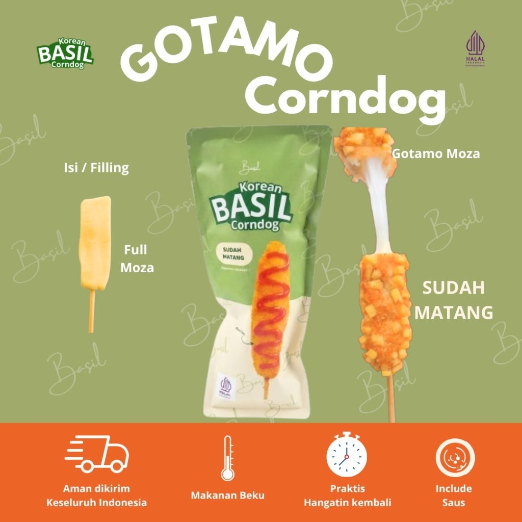 Corndog Kentang BASIL Gotamo Corndog Hottang Frozen