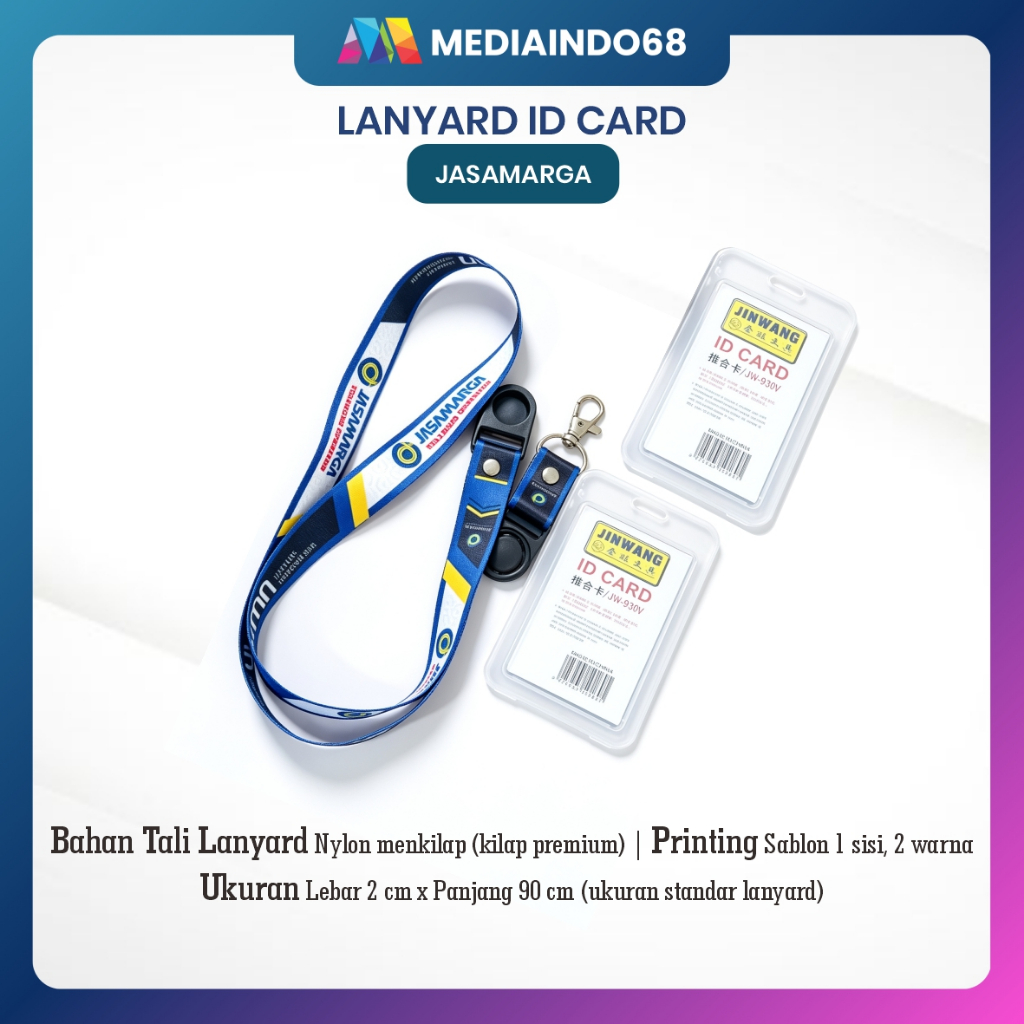 JASAMARGA Lanyard, Strap ID, HP/Flashdisk Printing Digital (Paket Lengkap Exclusive)
