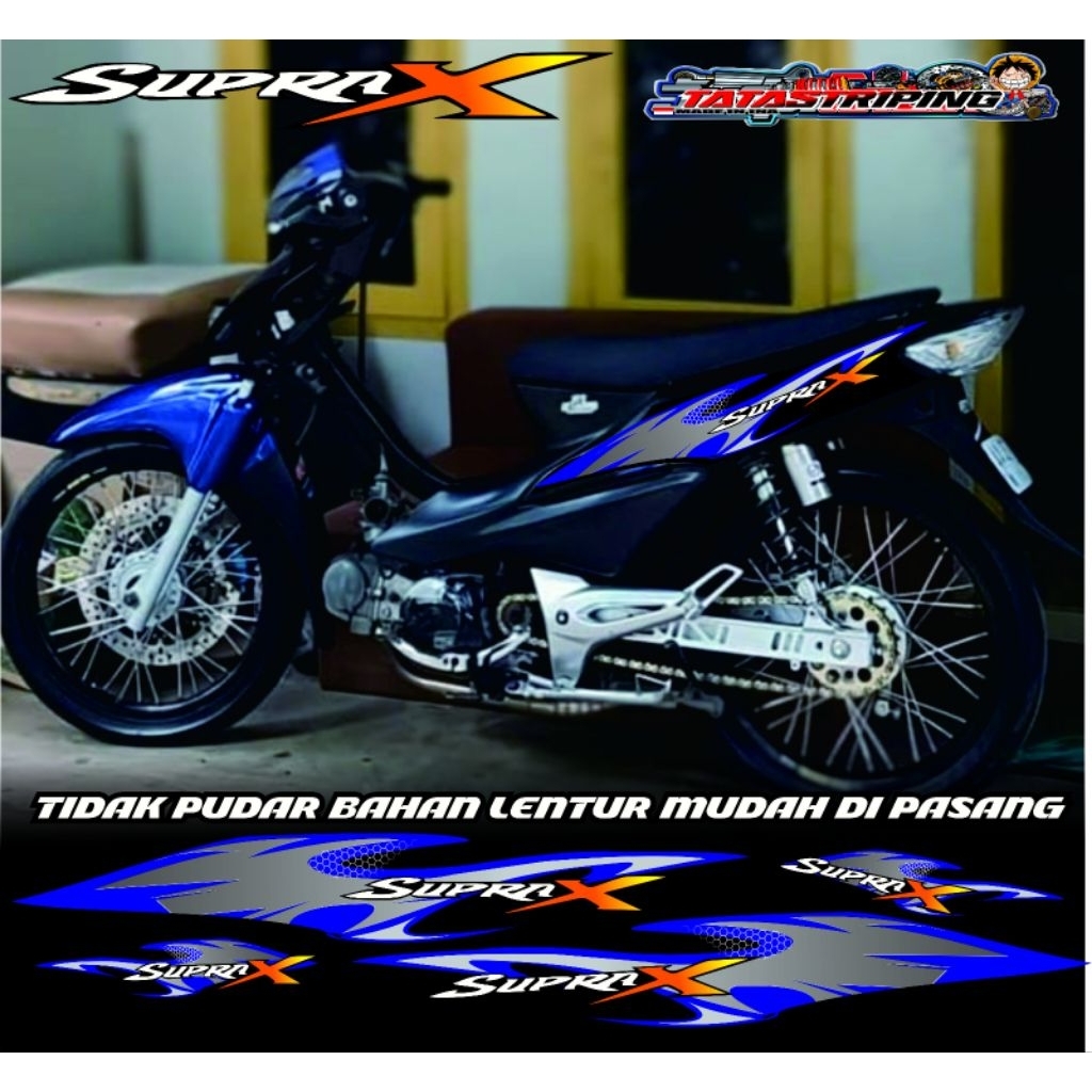striping transparan model fit new Supra fit new striping variasi