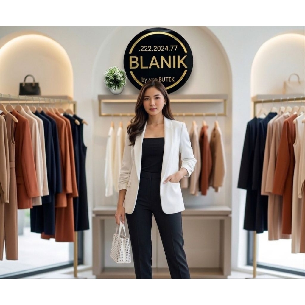 BLANIK OFFICIAL - blazer lengan kerut by blanik