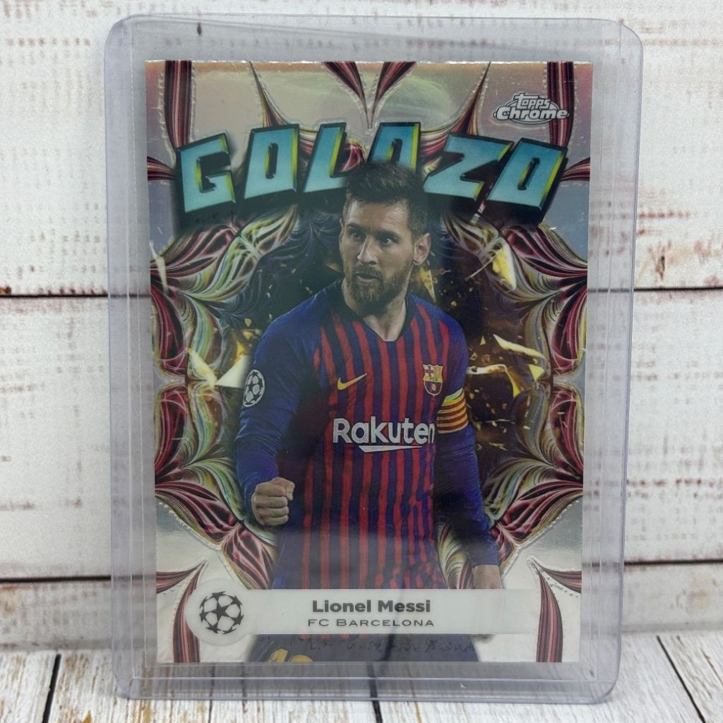 Kartu Bola Messi Golazo Barcelona Topps Chrome Original