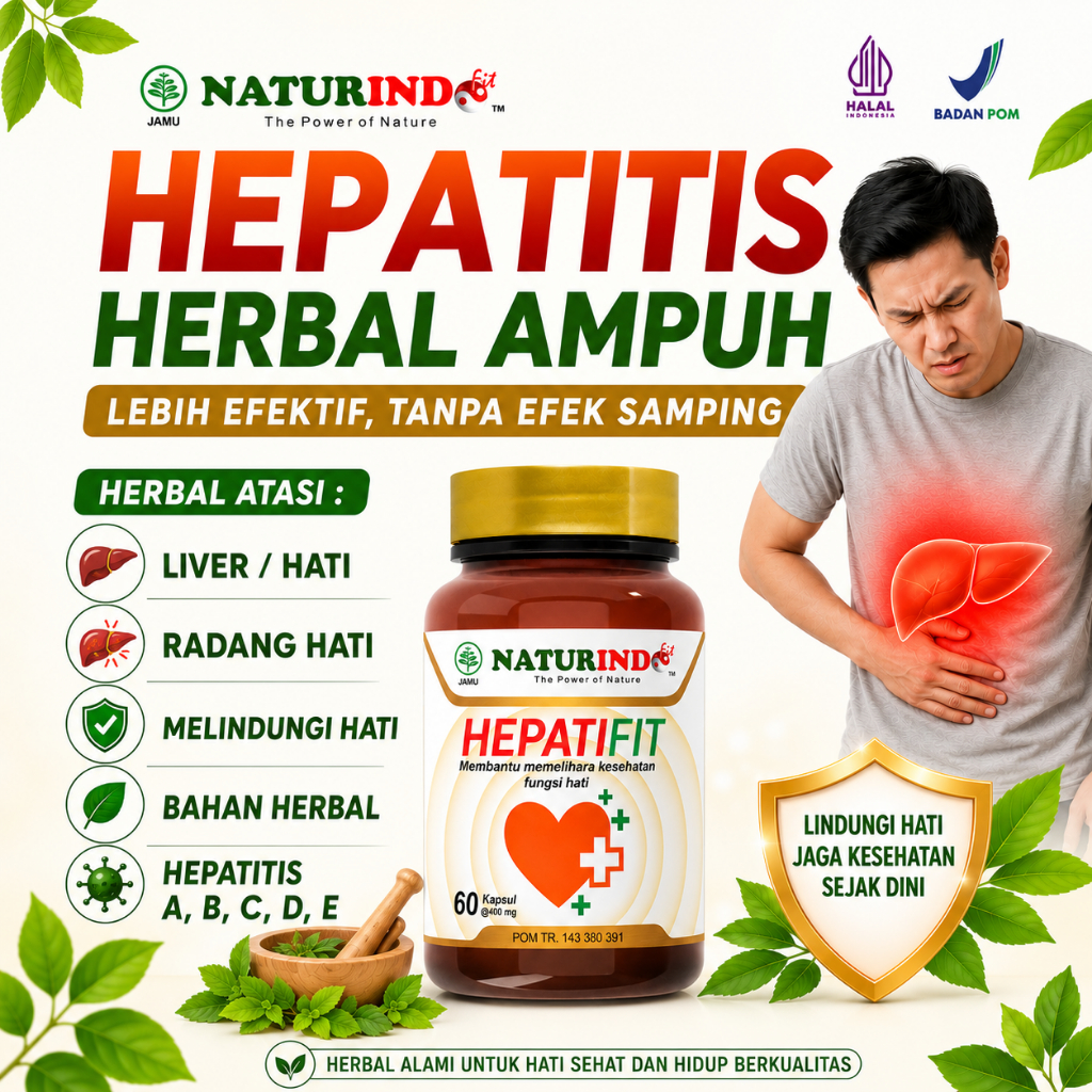 Obat Gangguan Liver Radang Hati Alergi Panas Dingin Herbal Hepatifit Naturindo