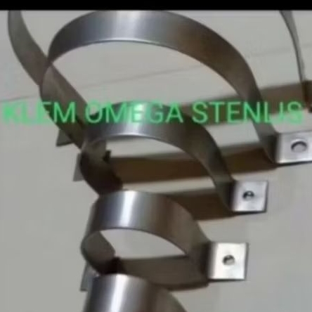 klem omega stainless pipa 5 inch