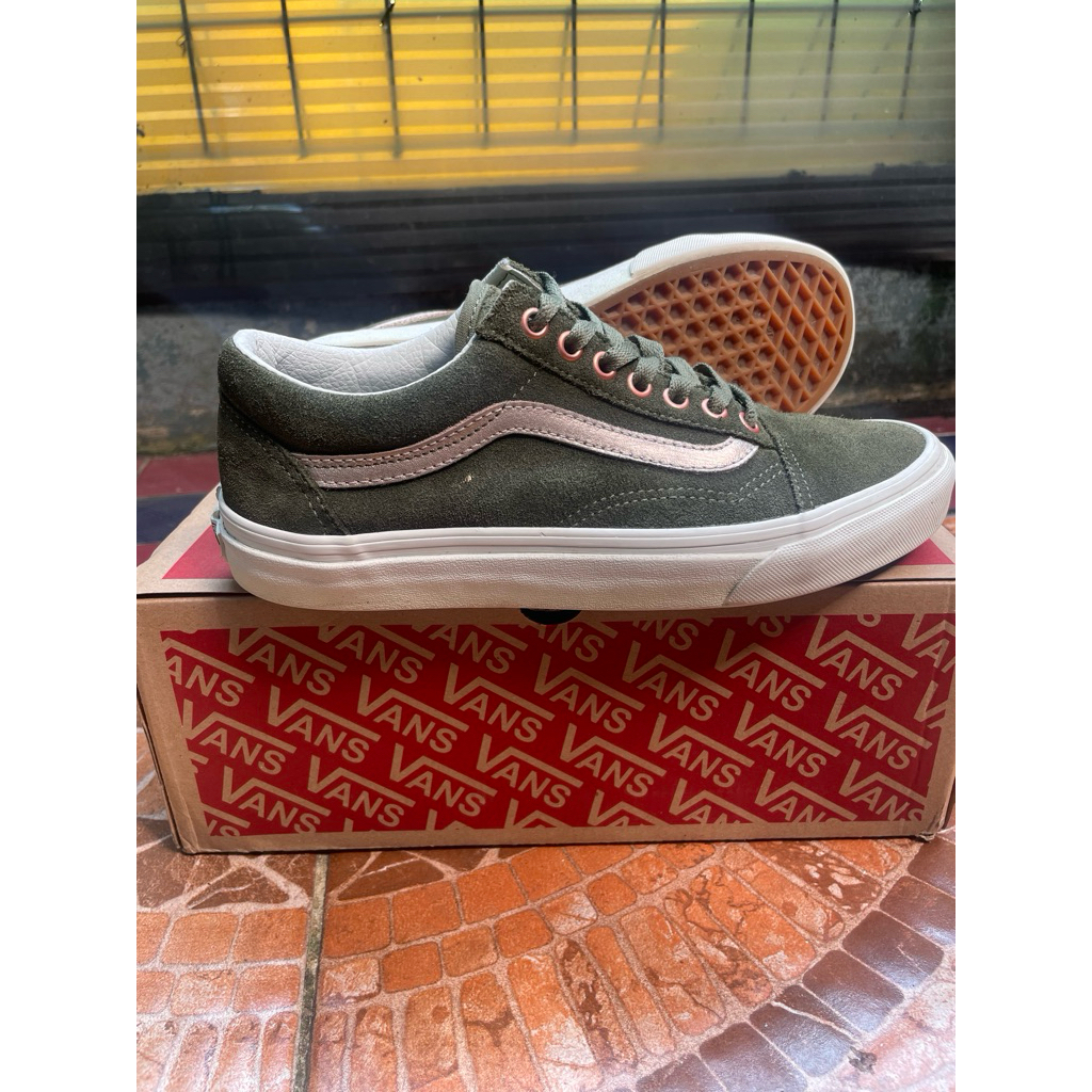 Vans Oldskool Green Army Suede