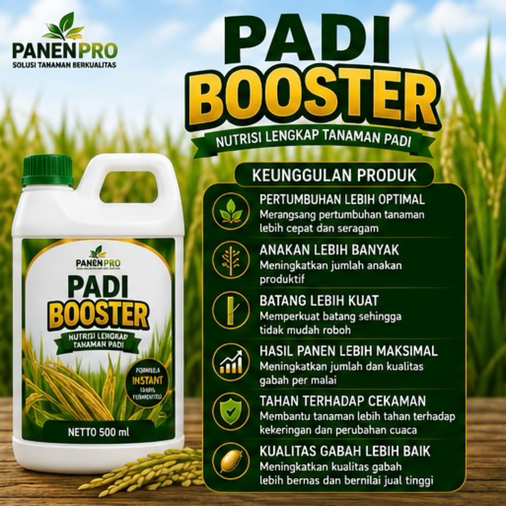 PADI BOOSTER 500 ml Panen Pro | Booster Tanaman Padi | Nutrisi Lengkap Padi