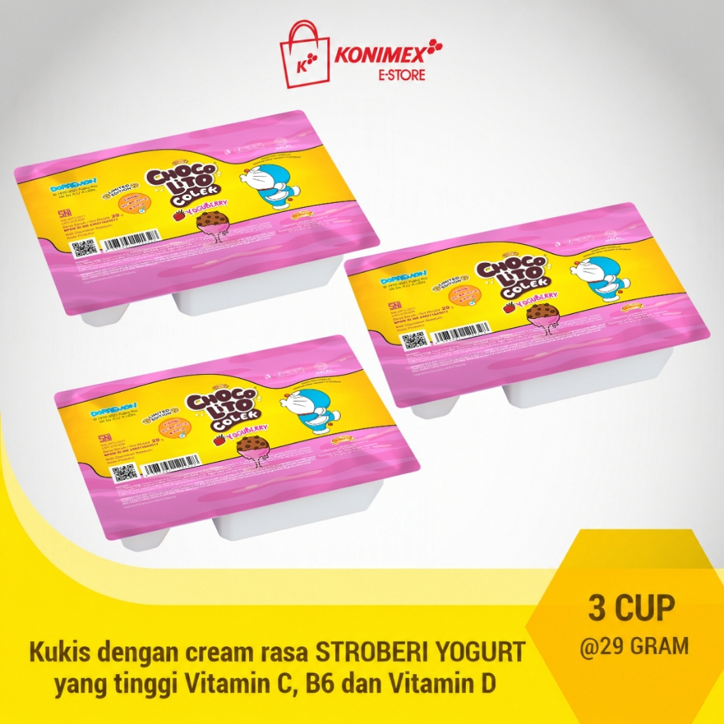 Chocolito Colek Yoguberry isi 3 Cup
