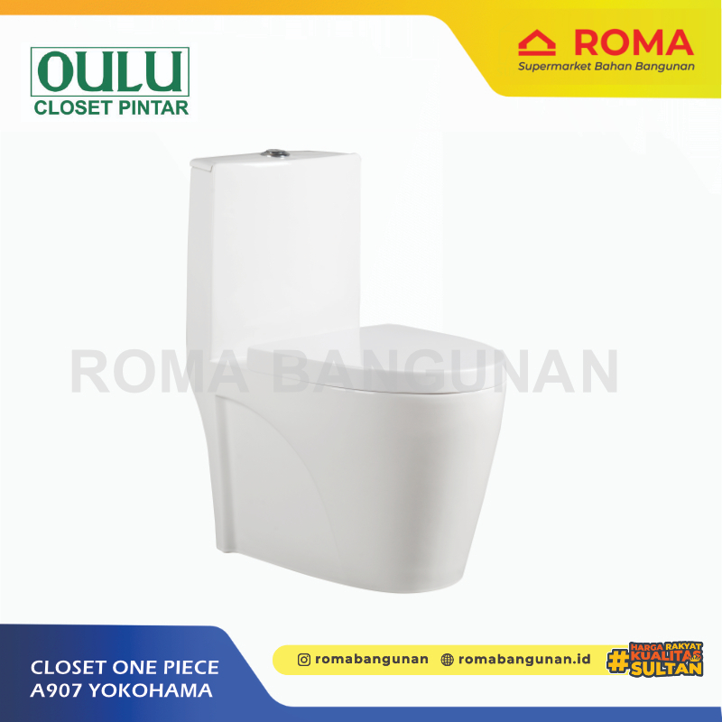 Oulu Closet Duduk / Kloset Duduk Green Washer A907 A 907 White