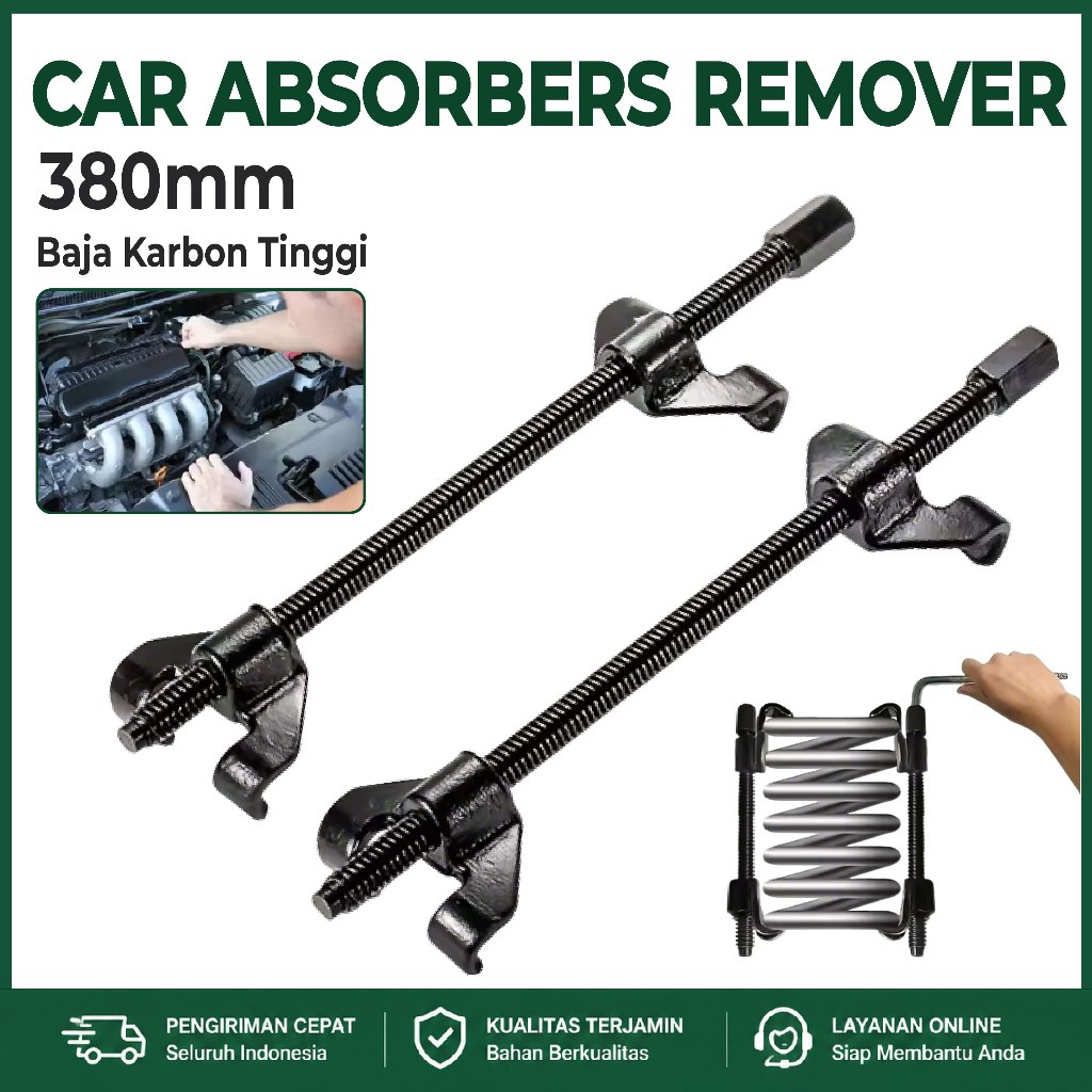 380 mm 2pcs keong Treker Mobil Coil Spring Compressor Clamp Shock tahan