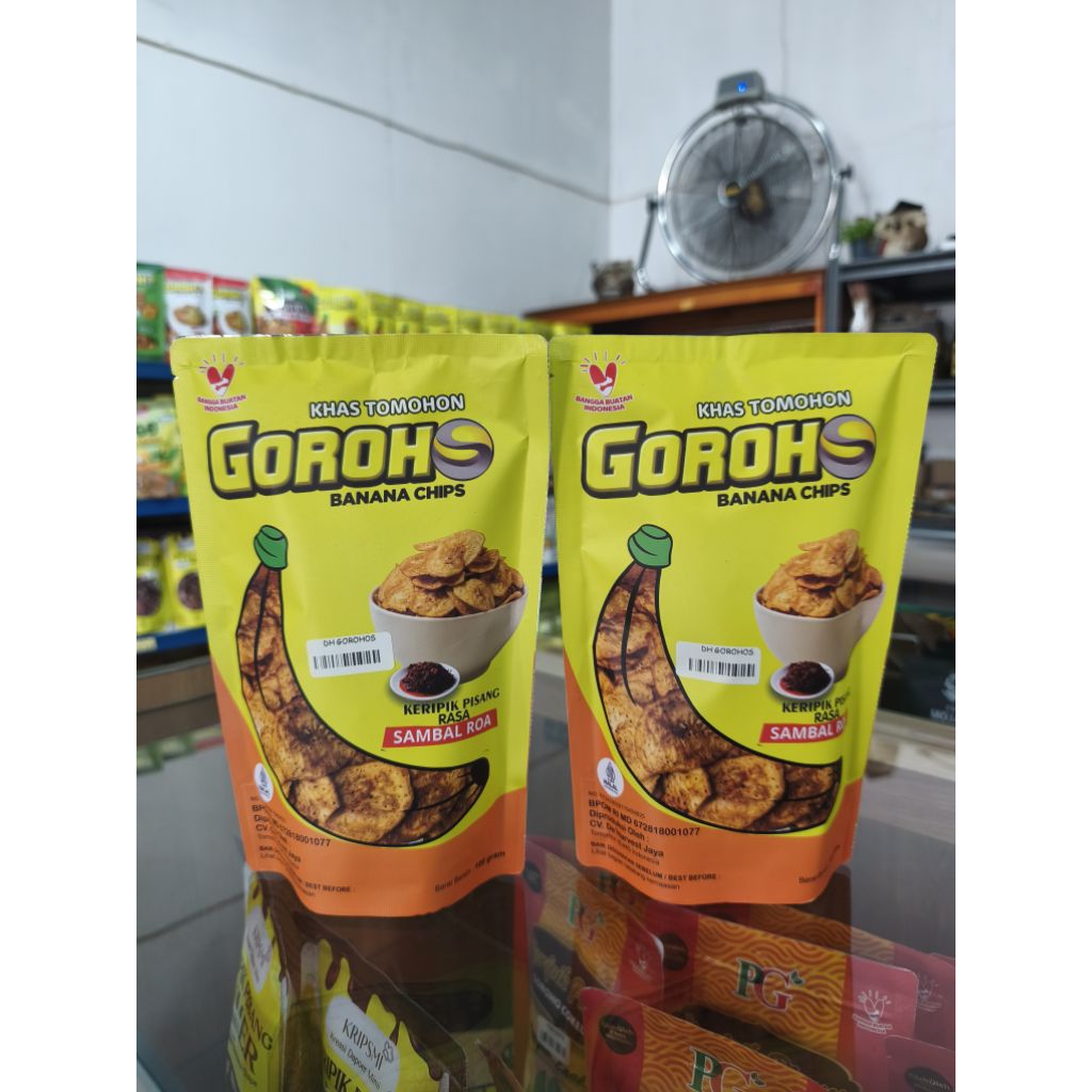 DH Kripik Pisang Goroho Rasa Sambal Roa 100g