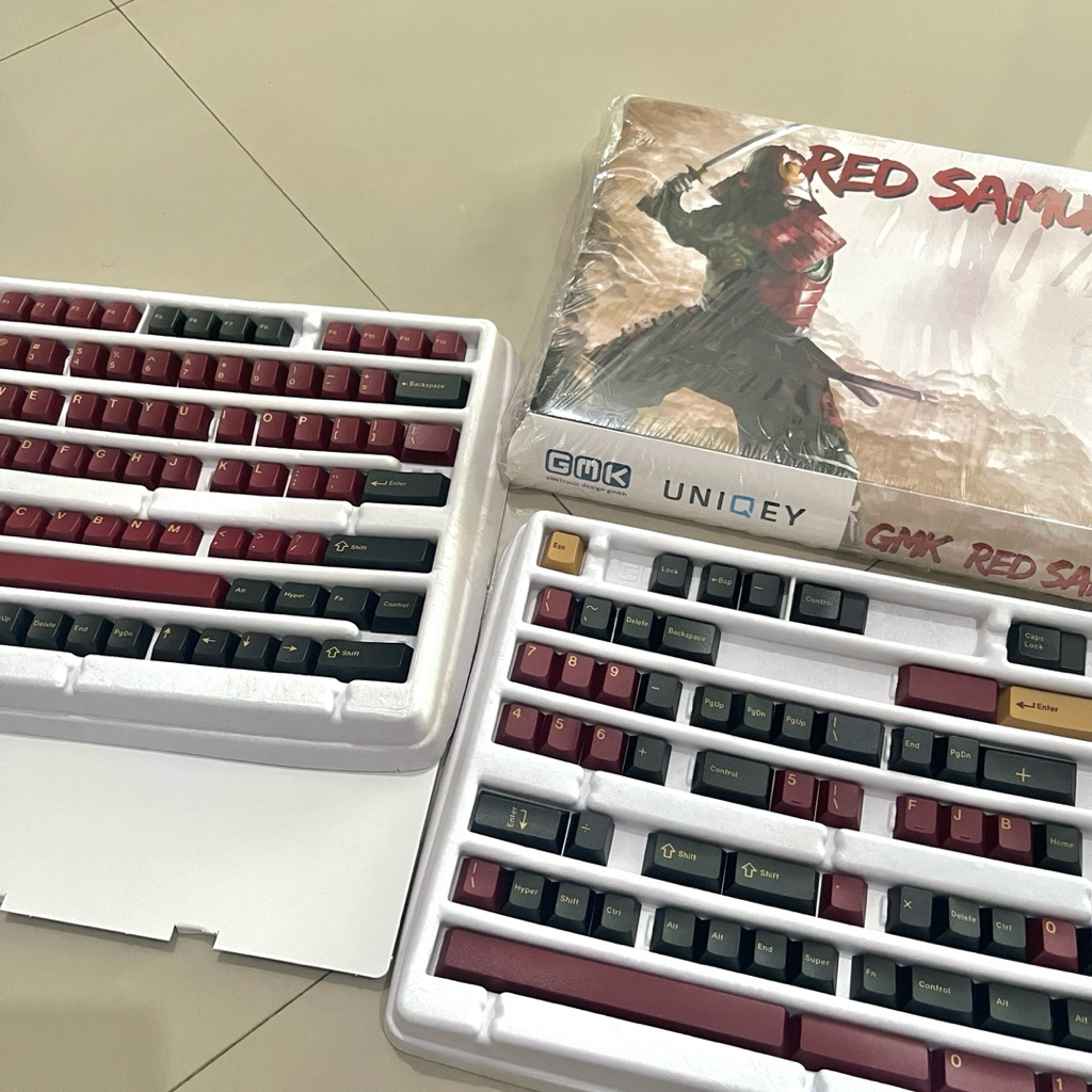 GMK Red Samurai Base Kit ABS Doubleshot Cherry Profile Keycaps Keycaps