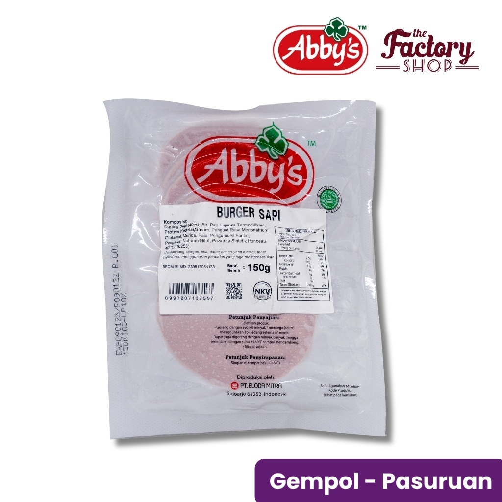 ABBYS BURGER SAPI 150 GRAM (9915150101)