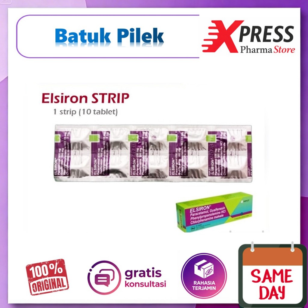 XPRESS  STRIP Elsiron Obat Batuk Pilek Esiron Isi 10 Tablet Zet