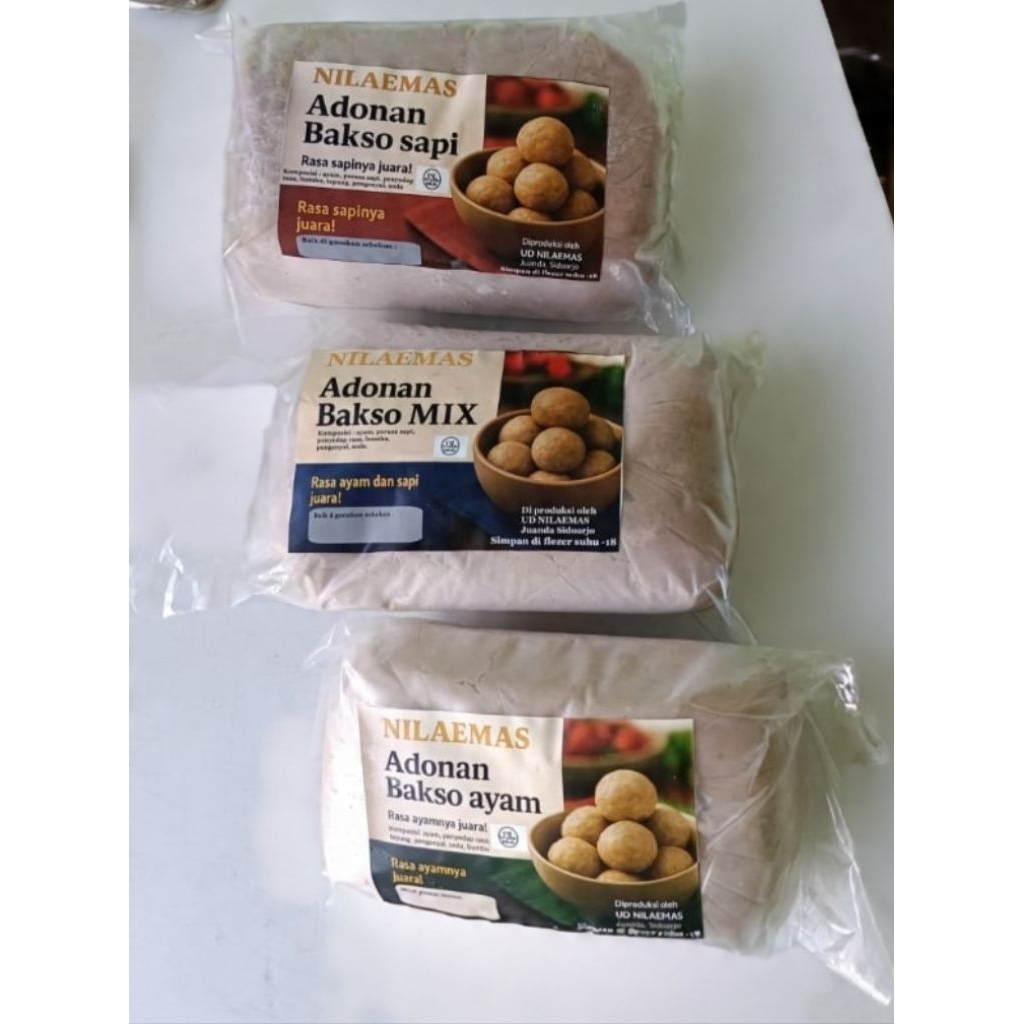 Adonan Pentol/Jledran Pentol Mix Sapi dan Ayam 1 Kg