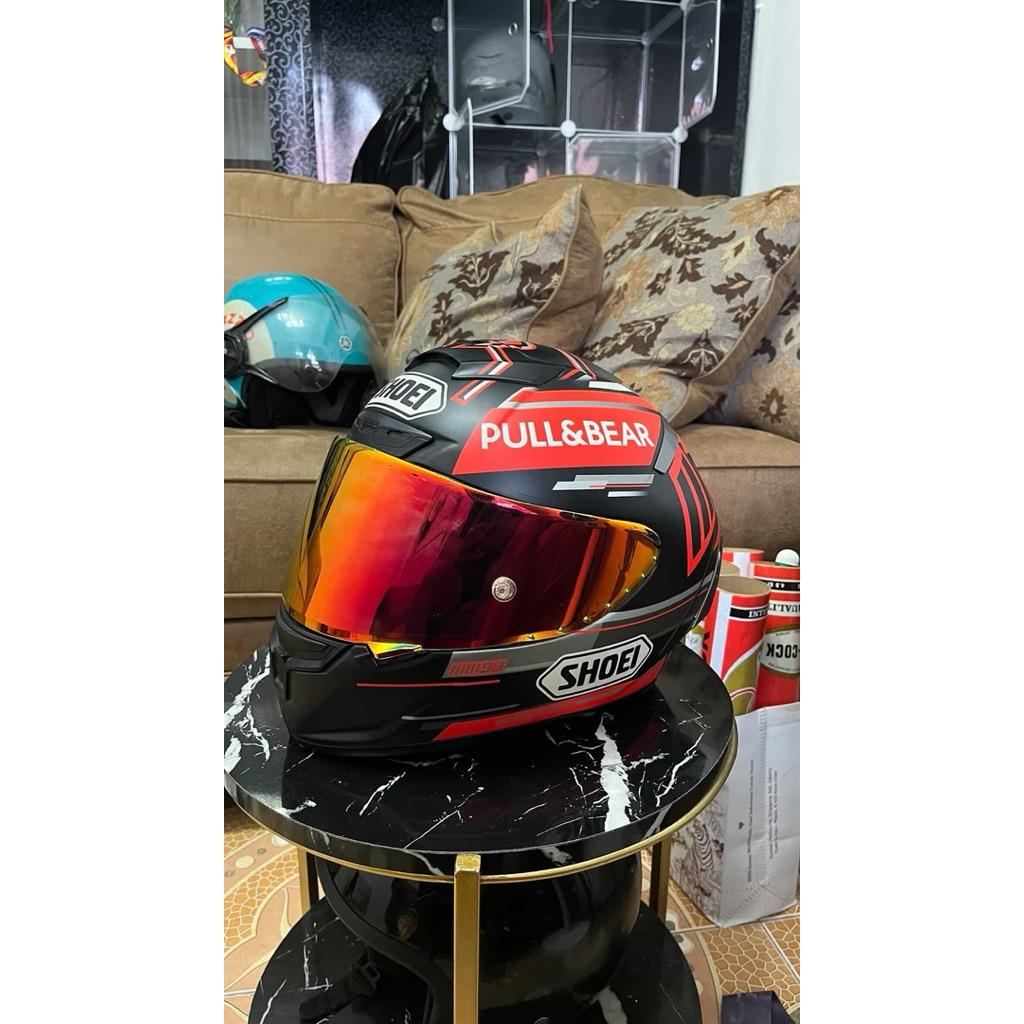 shoei x14 marquez black ant