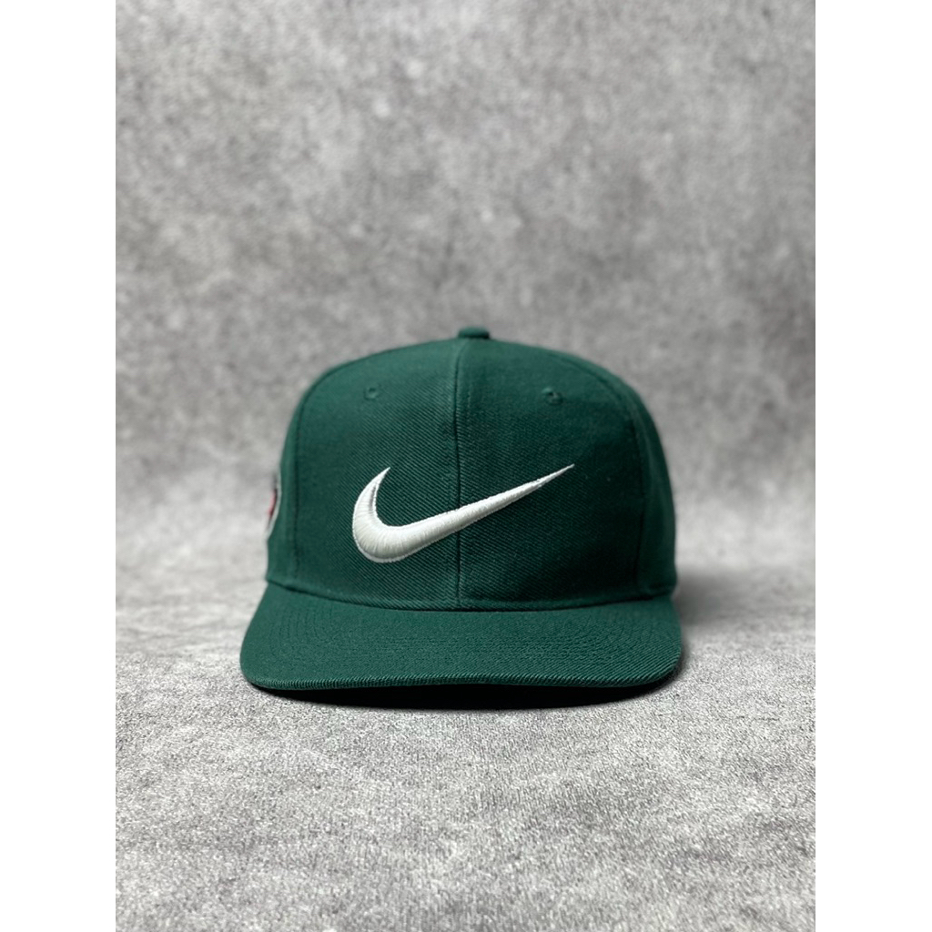 Topi Nike Vintage Team Sports 90’s Big Swoosh Green Color SnapBack Hat Second Original Import Murah