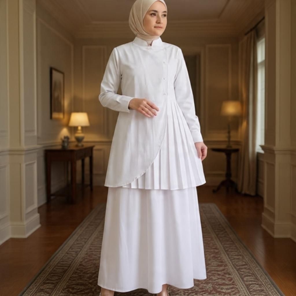 baju set  putih putih kesehatan  kebidanan