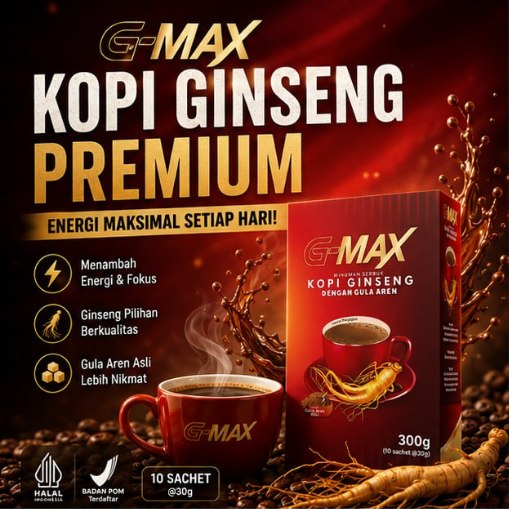 Gmax Kopi Susu Gula Aren Premium