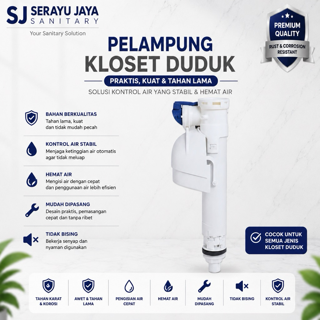 Pelampung tangki kloset duduk GEBERIT / Fil Valve TG271217 ORIGINAL