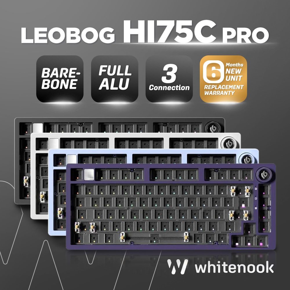 BAREBONE LEOBOG HI75C PRO 75% Aluminium Mechanical Keyboard Three Mode Wireless