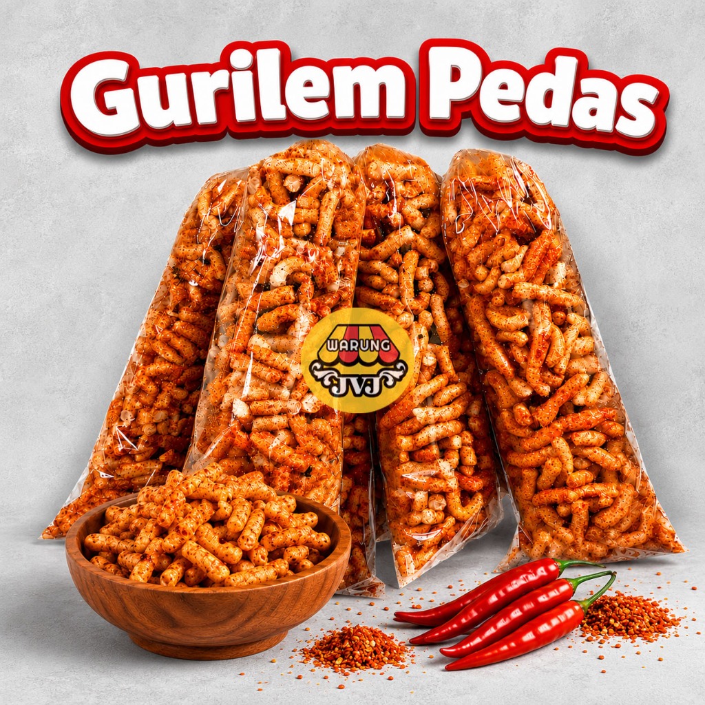 Gurilem Pedas Gurih - Kerupuk Gurilem Pedas Bandung
