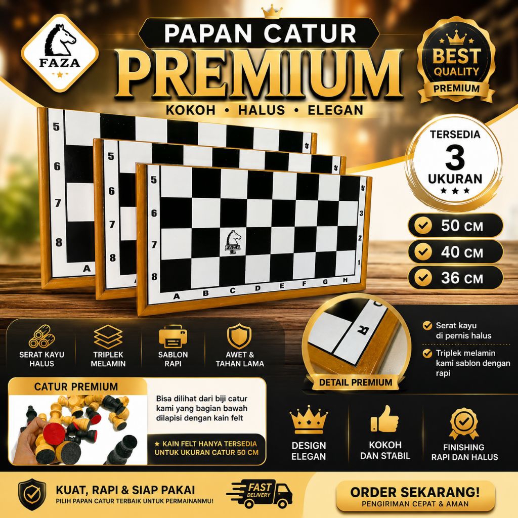 Catur Kayu / papan catur kayu / catur kayu premium / catur kayu turnamen / catur kayu lipat / set ca