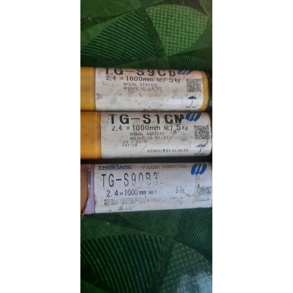 KAWAT LAS FILLER TIG KOBE STEEL TG-S90B3 ER90S-B3 Size. 2.4MM HARGA 1KG