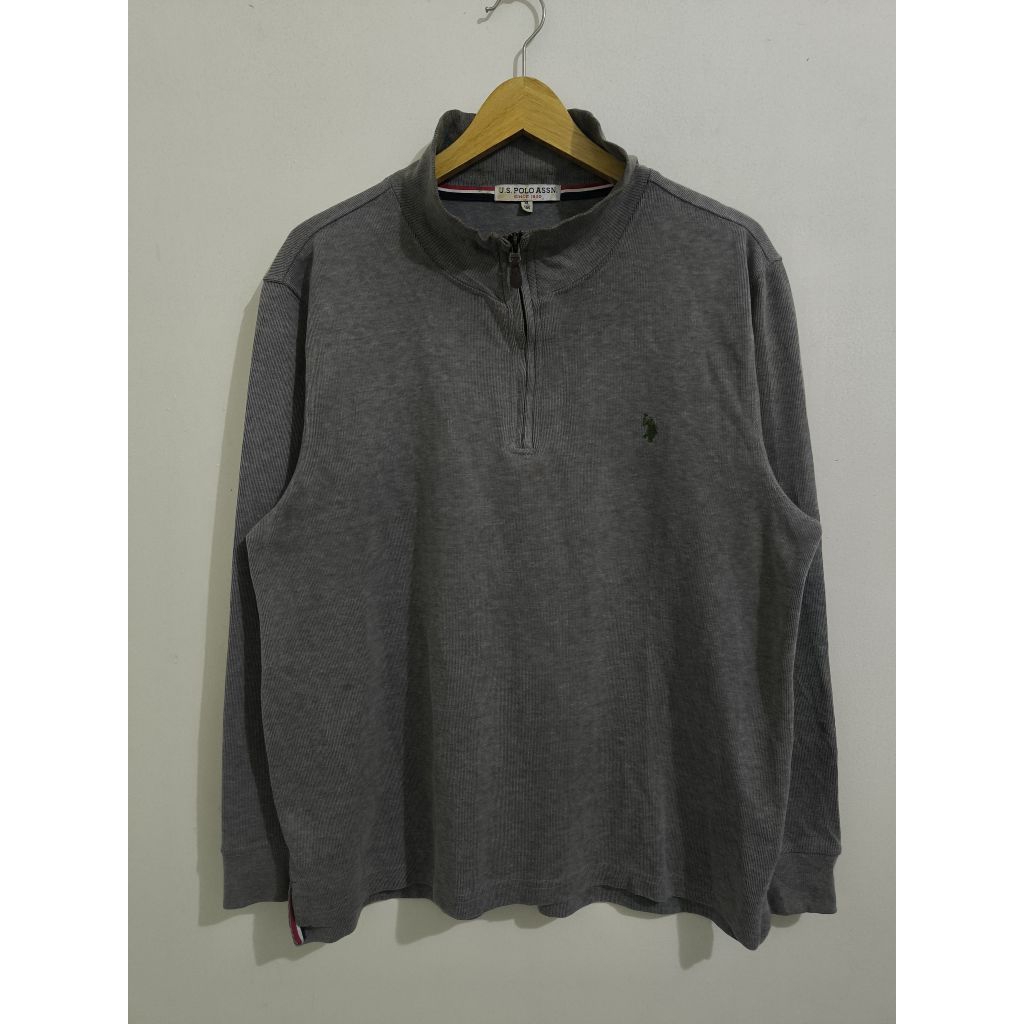 Sweater Quarterzip Halfzipper Polo USPA Dark Grey XL