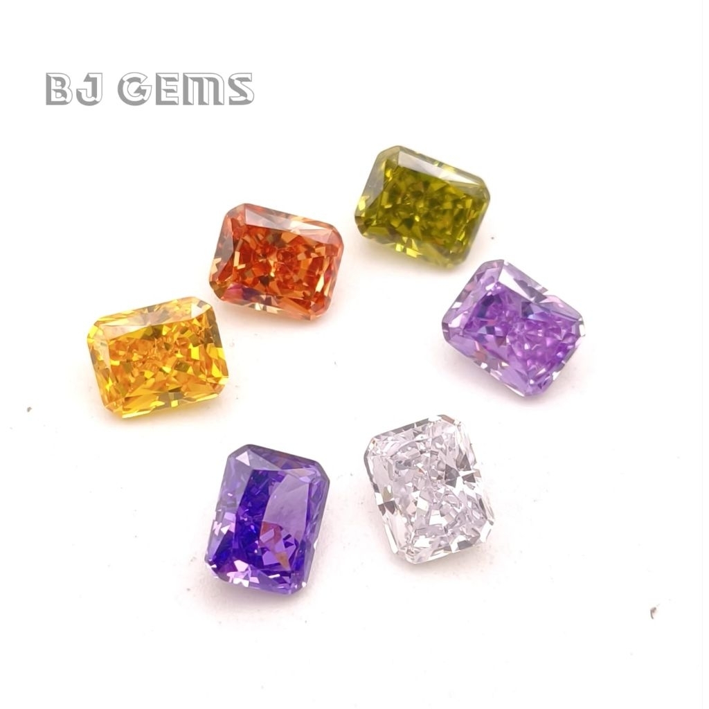 10x8 MM Permata Zirconia A7 Quality Simulant Diamond Segi radiant cut