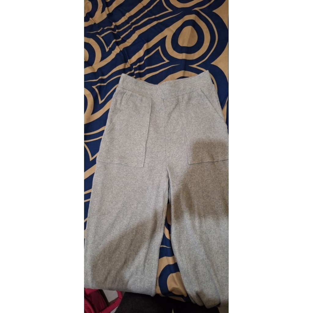 preloved kulot GU uniqlo grey